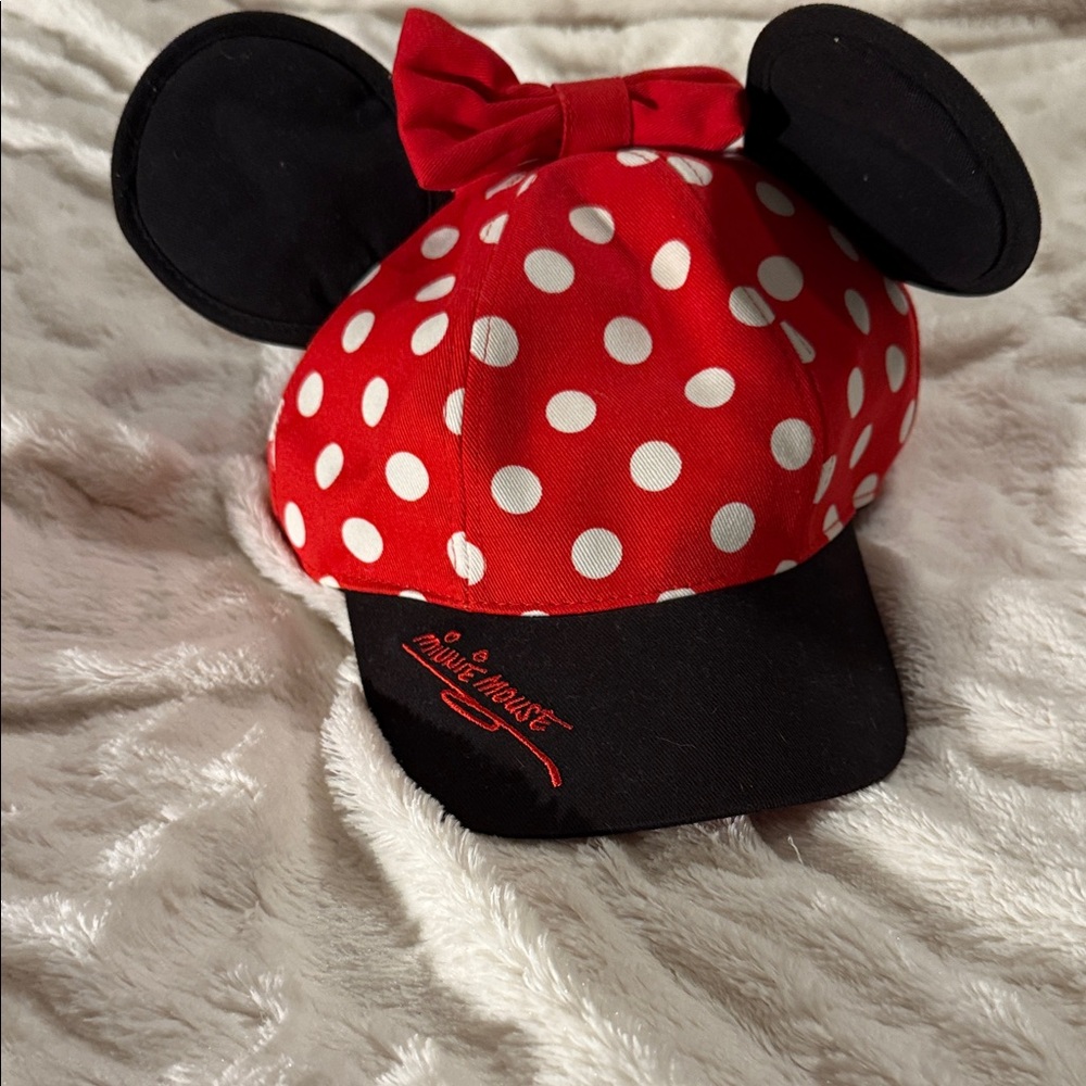 Disney Red and White Polka Dot Minnie Mouse Hat